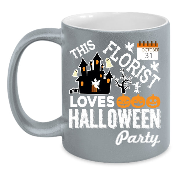 This Florist Loves Halloween Party Coffee Mug, Scary Coffee Cup