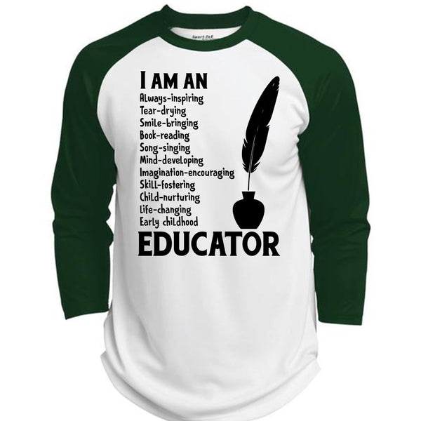 I Am An Educator T Shirt, I Love Teacher T Shirt, Career T Shirt  (Polyester Game Baseball Jersey)