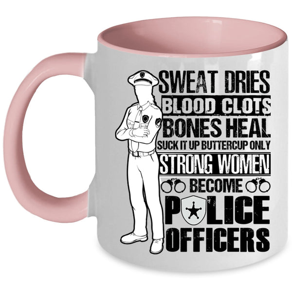 Awesome Husband Coffee Mug, Only Strong Men Become Police Officers Accent Mug