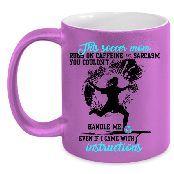 Funny Gift For Mom Coffee Mug, Cute Soccer Mom Accent Mug