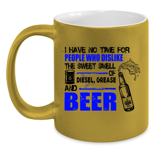 Funny Beer Drinker Coffee Mug, The Sweet Smell Of Beer Accent Mug