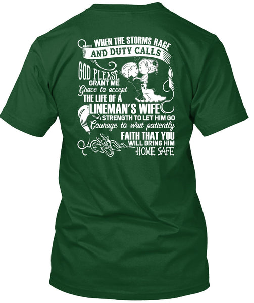 The Life Of A Lineman's Wife T Shirt, Being A Lineman T Shirt