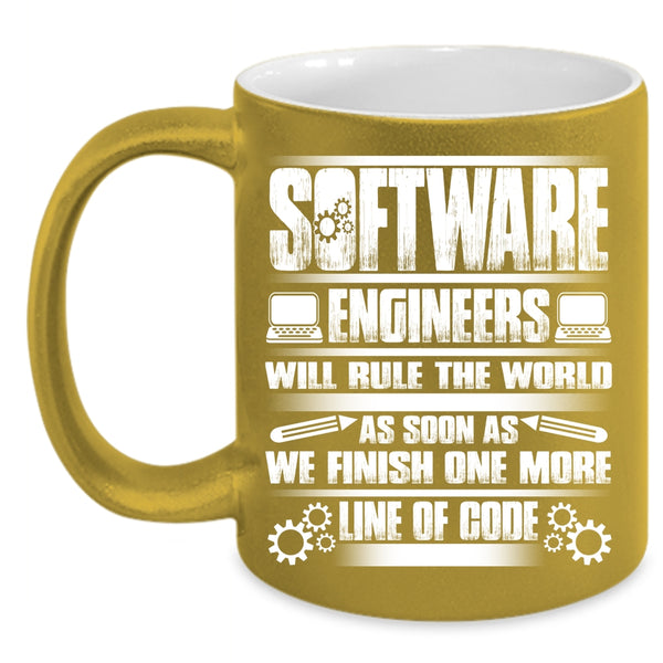 Software Engineers Will Rule The World Coffee Mug, Funny Engineers Coffee Cup