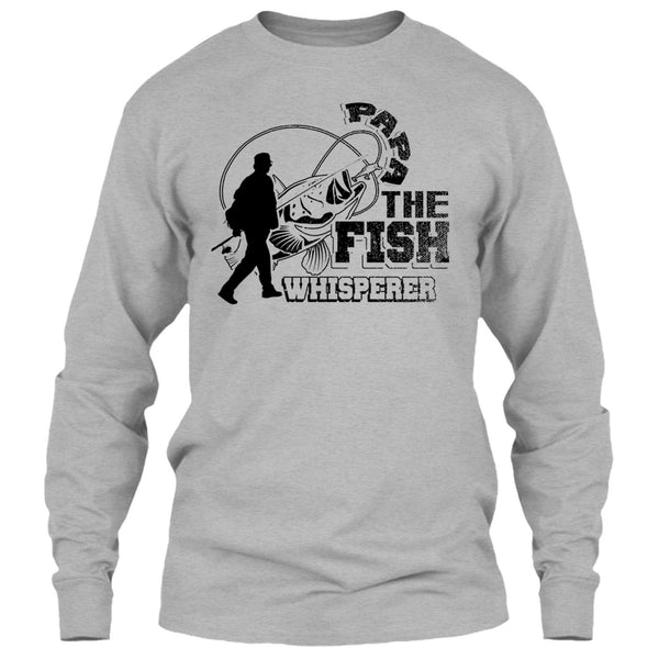 Papa The Fish Whisperer T Shirt, Fishing Papa T Shirt