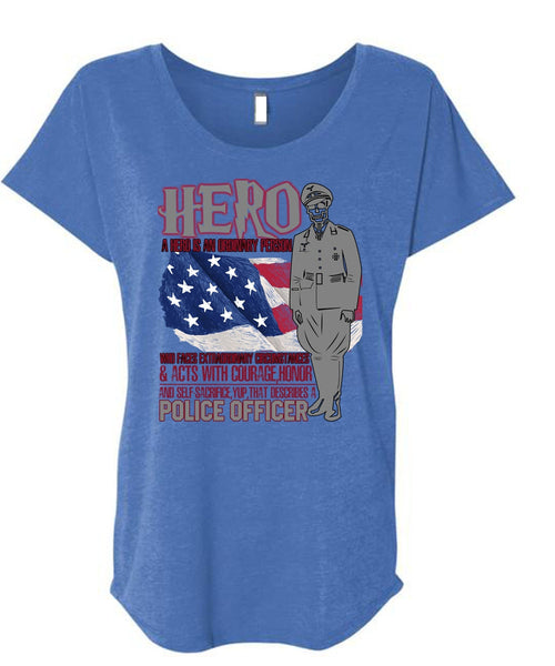 Police Officer T Shirt, Being A Police T Shirt, Cool Shirt (Ladies' Triblend Dolman Sleeve)