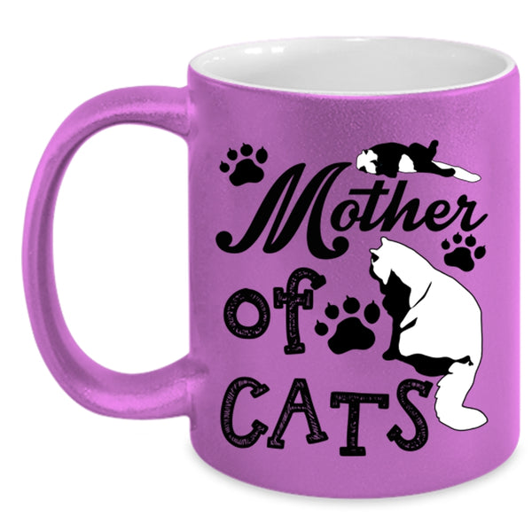 Gift For Cat Mom Coffee Mug, Mother Of Cats Accent Mug