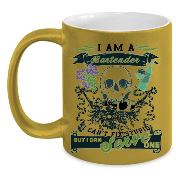 Cool Gift For Bartender Coffee Mug, I Am A Bartender Accent Mug