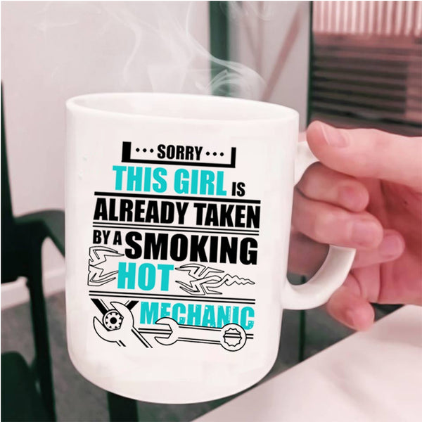 Cool Just Married Coffee Mug, This Girl Is Already Taken A Mechanic Cup