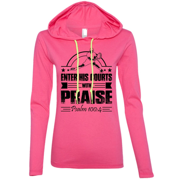 Enter His Courts With Praise T Shirt, I Love Tennis T Shirt, Awesome T-Shirts