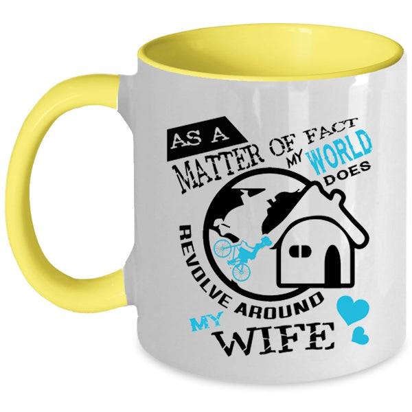 My World Does Revolve Around My Wife Mug, My Husband Cup