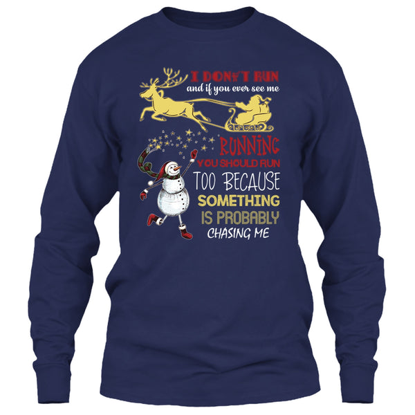 You Should Run To T Shirt, Coolest Merry Christmas Gift T Shirt