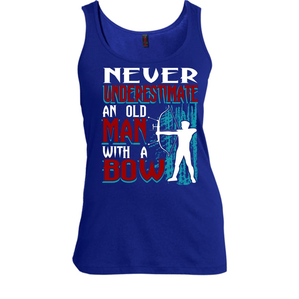 Never Underestimate T Shirt, An Old Man With A Bow T Shirt, Cool T Shirt