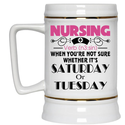 Awesome Gift For Nurse Beer Stein 22oz, Nursing Beer Mug
