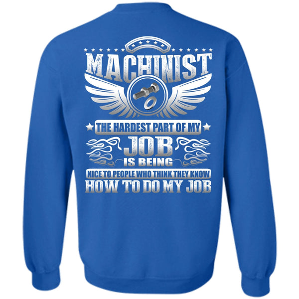 Being Machinist T Shirt, I Love Machinist Sweatshirt