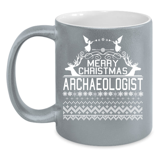 Merry Christmas Coffee Mug, Archaeologist Coffee Cup