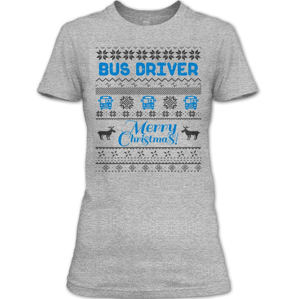Bus Driver Merry Christmas T Shirt, Gift For Merry Christmas T Shirt