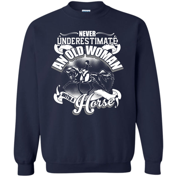An Old Man With A Horse T Shirt, Coolest Equestrian Sweatshirt