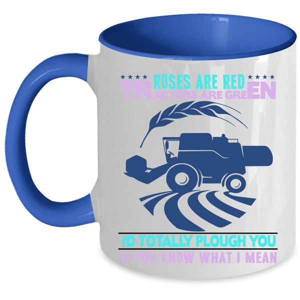 Tractors Are Greens Coffee Mug, Roses Are Red Accent Mug