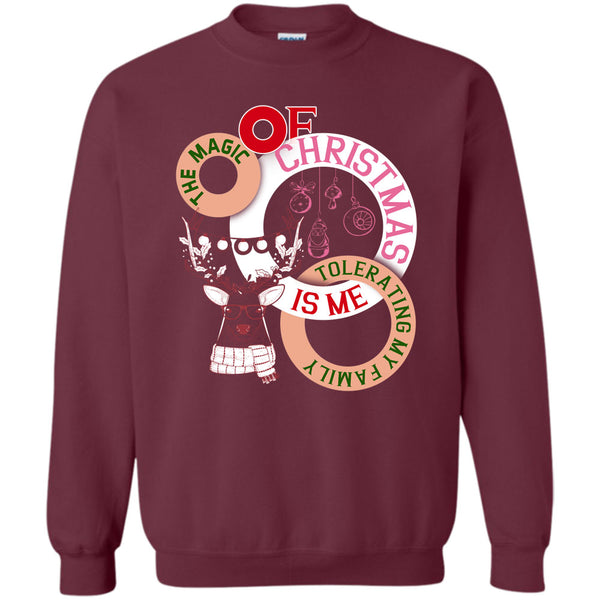 Tolerating My Family T Shirt, Coolest Merry Christmas Sweatshirt