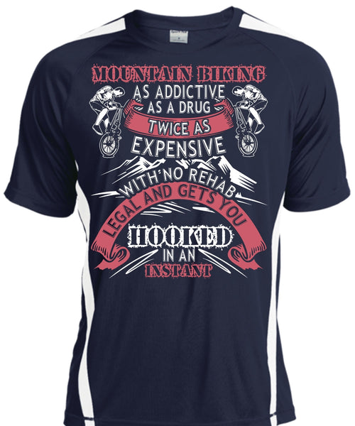 Mountain Biking T Shirt, Gets You Hooked T Shirt, Cool Shirt