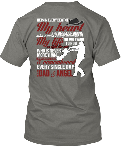 He Is My Dad And Angel T Shirt, My Heart T Shirt