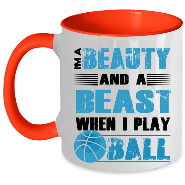 Cool Volleyball Coffee Mug, I Play Ball Accent Mug