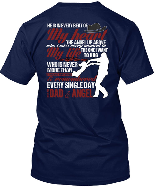 He Is My Dad And Angel T Shirt, My Heart T Shirt
