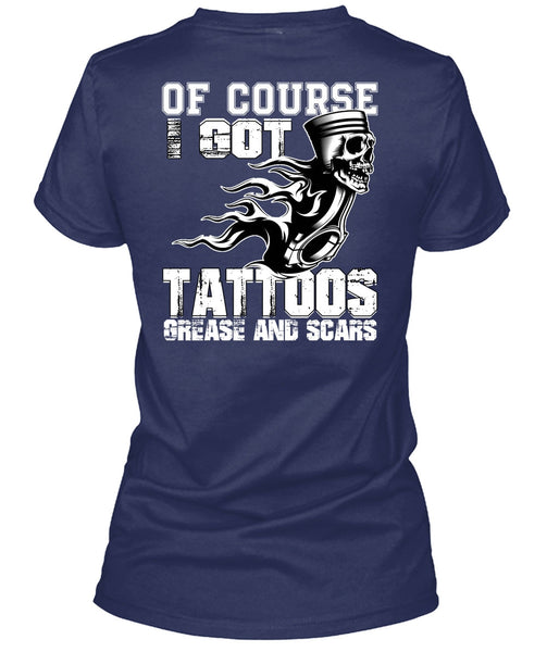 I Got Tattoos Grease T Shirt, I Love Mechanic T Shirt