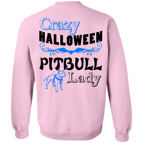 Wait For Halloween T Shirt, Crazy Halloween Pit Bull Lady Sweatshirt