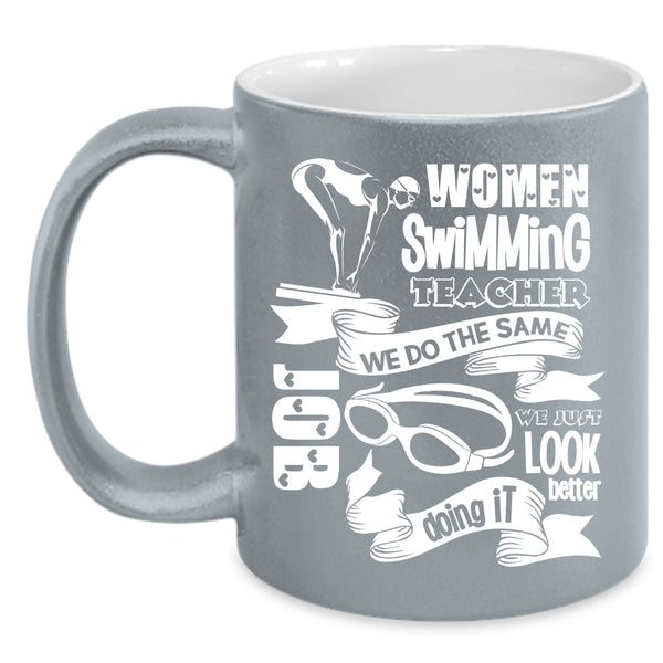 Women Swimming Teacher Coffee Mug, Cute Gift For Swimming Teacher Coffee Cup