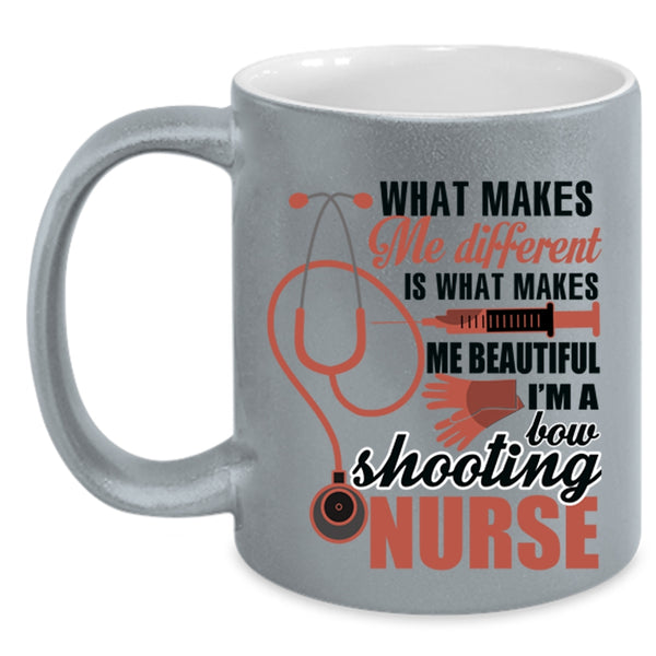 Cool Shooting Nurse Coffee Mug, I'm A Bow Shooting Nurse Accent Mug