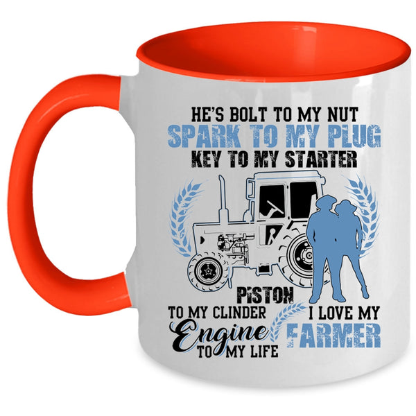 Cool Just Married Coffee Mug, I Love My Farmer Accent Mug