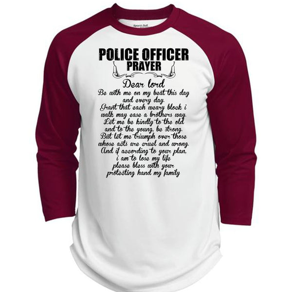 Police Officer Prayer T Shirt, I Love Police T Shirt, Awesome T-Shirts  (Polyester Game Baseball Jersey)
