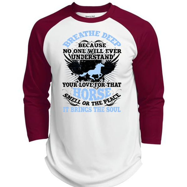 Horse Smell Or The Peace T Shirt, I Love Equestrian T Shirt, Awesome T-Shirts  (Polyester Game Baseball Jersey)
