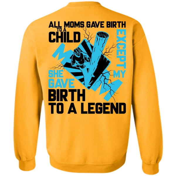 I Love Lineman T Shirt, All Moms Gave Birth To A Child Sweatshirt