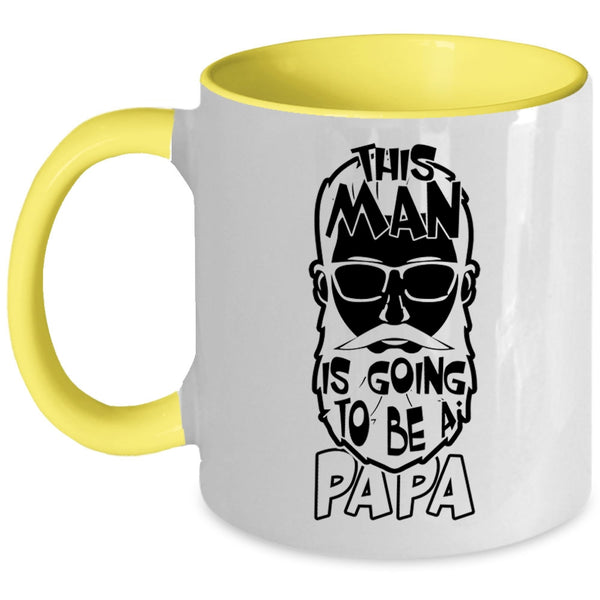 Awesome Papa Coffee Mug, This Man Is Going To Be A Papa Accent Mug