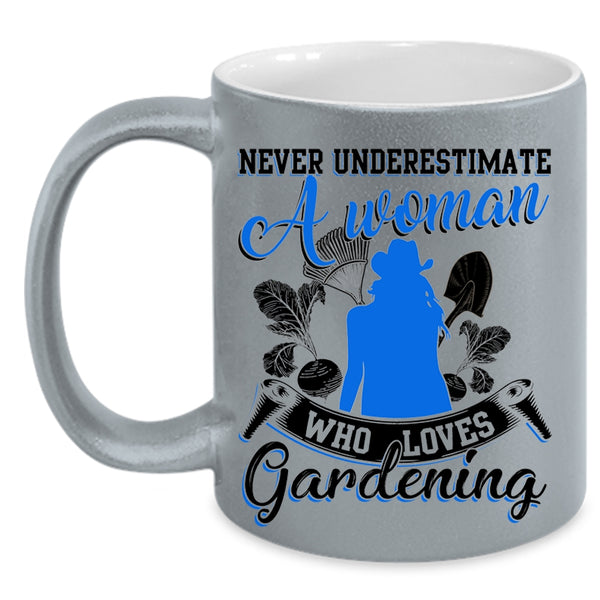 Cool Woman Coffee Mug, A Woman Loves Gardening Accent Mug