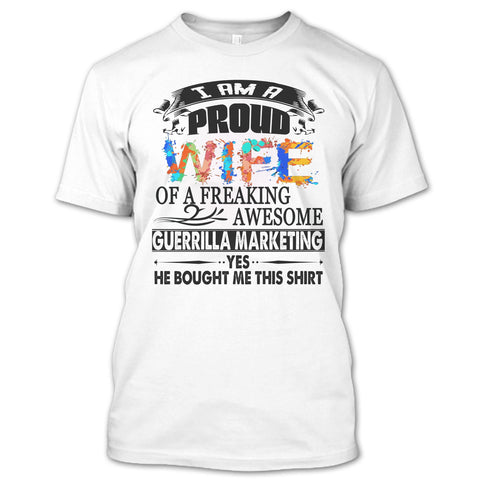A black t-shirt with the shopify logo