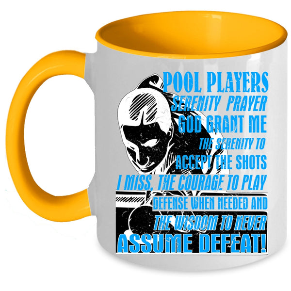 Serenity Prayer Coffee Mug, Pool Players Accent Mug