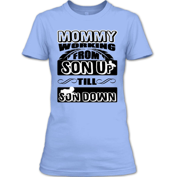 A black t-shirt with the shopify logo