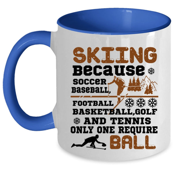 Cute Gift For Skier Coffee Mug, Skiing Accent Mug