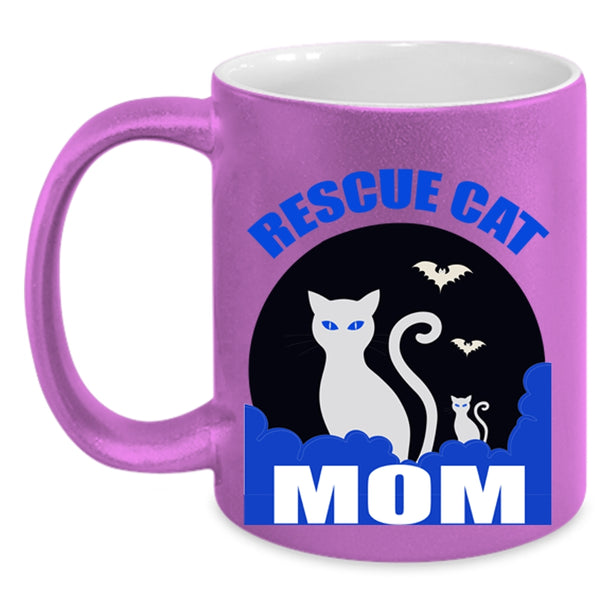 Best Gift For Mom Coffee Mug, Rescue Cat Mom Accent Mug