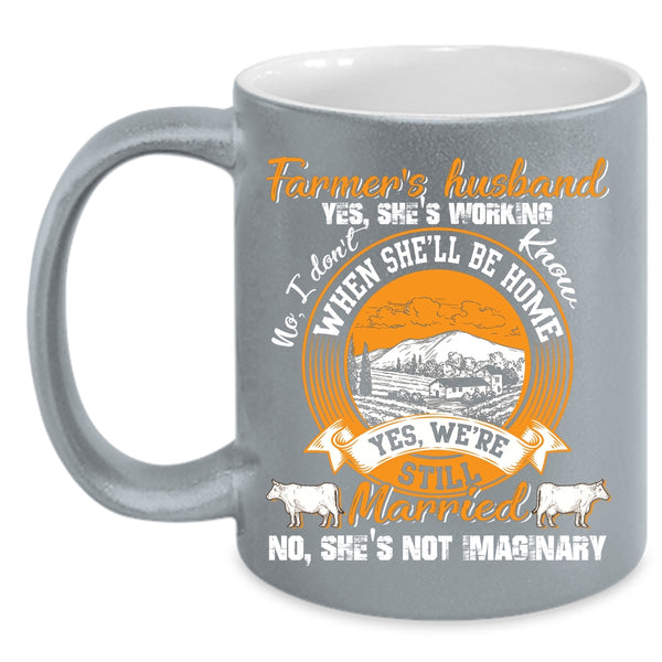 Farmer's Husband Coffee Mug, Cool Just Married Coffee Cup