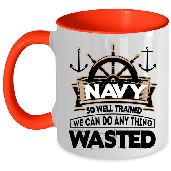 Awesome Sailor Coffee Mug, Navy So Well Trained Accent Mug