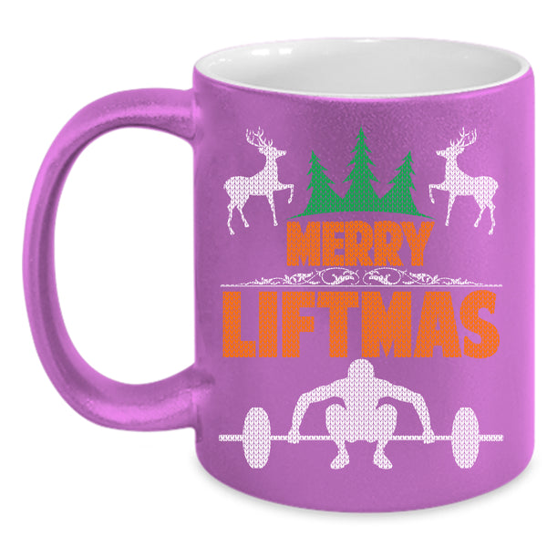 Merry Liftmas Coffee Mug, Merry Little Christmas Coffee Cup
