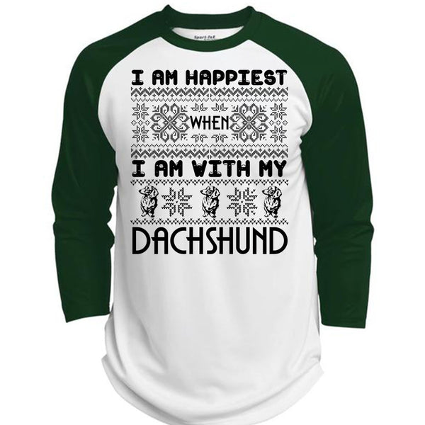 I Am With My Dachshund T Shirt, I Love My Dog T Shirt, Awesome T-Shirts  (Polyester Game Baseball Jersey)