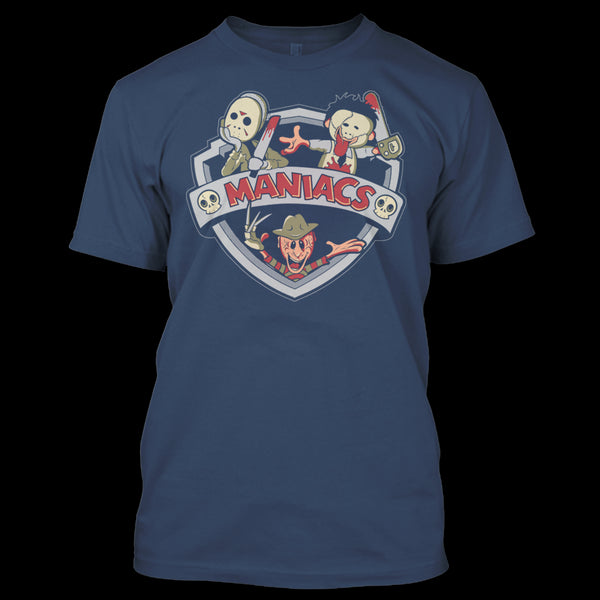 A black t-shirt with the shopify logo