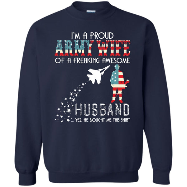 Freaking Awesome Husband T Shirt, Coolest Army Wife Sweatshirt