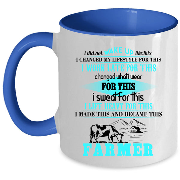 Cool Farmer Coffee Mug, Became This Farmer Accent Mug