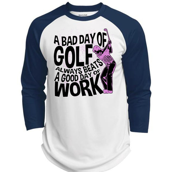 A Bad Day Of Golf T Shirt, I Love Golfing T Shirt, Awesome T-Shirts  (Polyester Game Baseball Jersey)